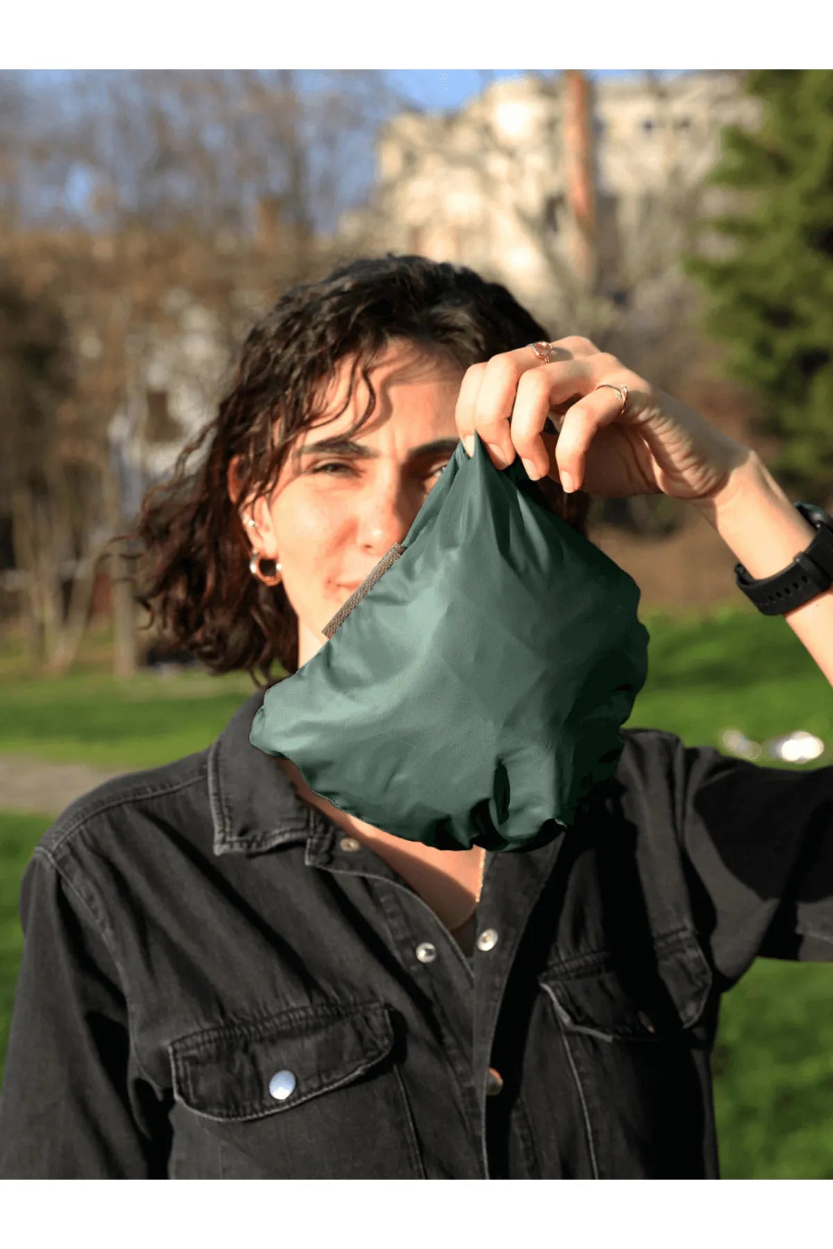 POWİSH Forest Green Waterproof Raincoat - Functional and Nature-Inspired"