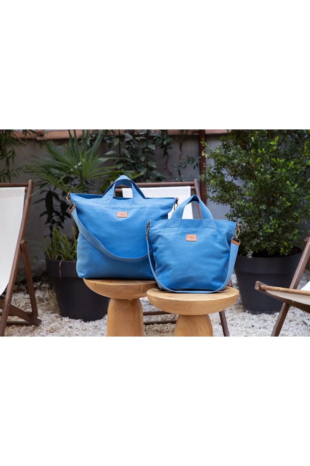 POWRAİN-M Sized Cotton-Lined Canvas Bag with Detachable Strap