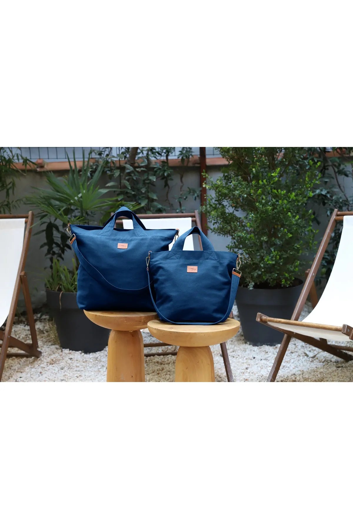 POWRAİN-M Sized Cotton-Lined Canvas Bag with Detachable Strap