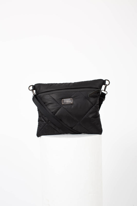 PCAP Handmade Black Waterproof Quilted Bag | Lightweight Crossbody Shoulder Bag | Classic & Stylish