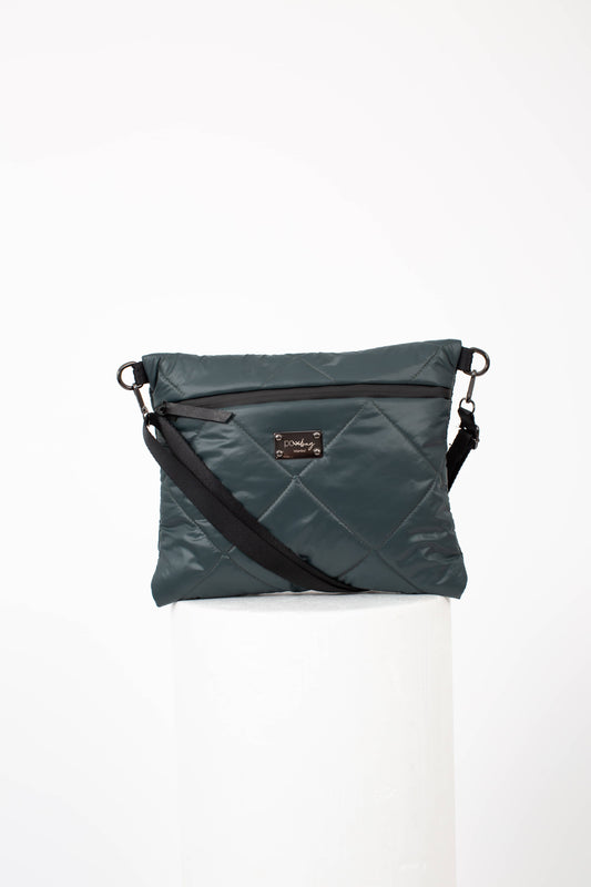 Handmade Green Waterproof Quilted Bag | Lightweight Crossbody Shoulder Bag | Stylish & Eco-Friendly