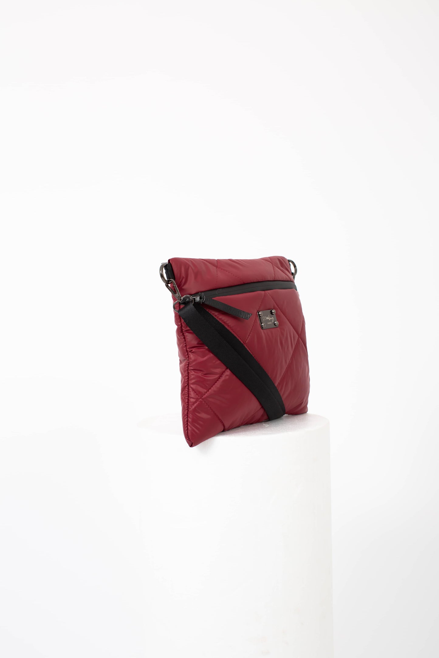 Handmade Burgundy Waterproof Quilted Bag | Crossbody Shoulder Bag | Lightweight & Stylish