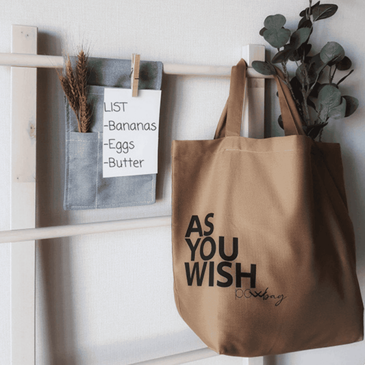 AS YOU WISH Cotton Canvas Tote Bag with UV Print and Inner Pocket"