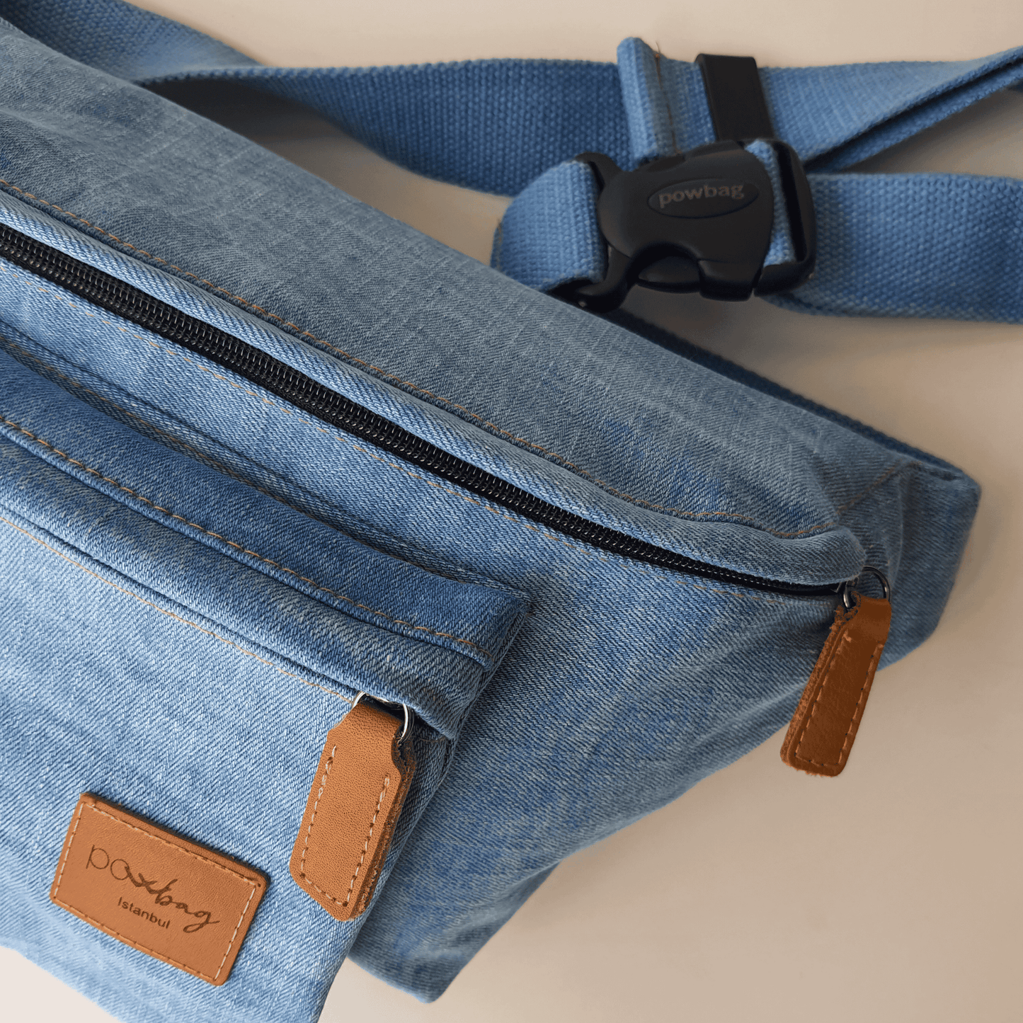 CLOAKBAG Unique Design Multipurpose Waist Pack Bag, DENIM Hip Bag, Unisex Bum Bag with Waterproof Lined for Everyday Use, Traveling, Shopping, Hiking