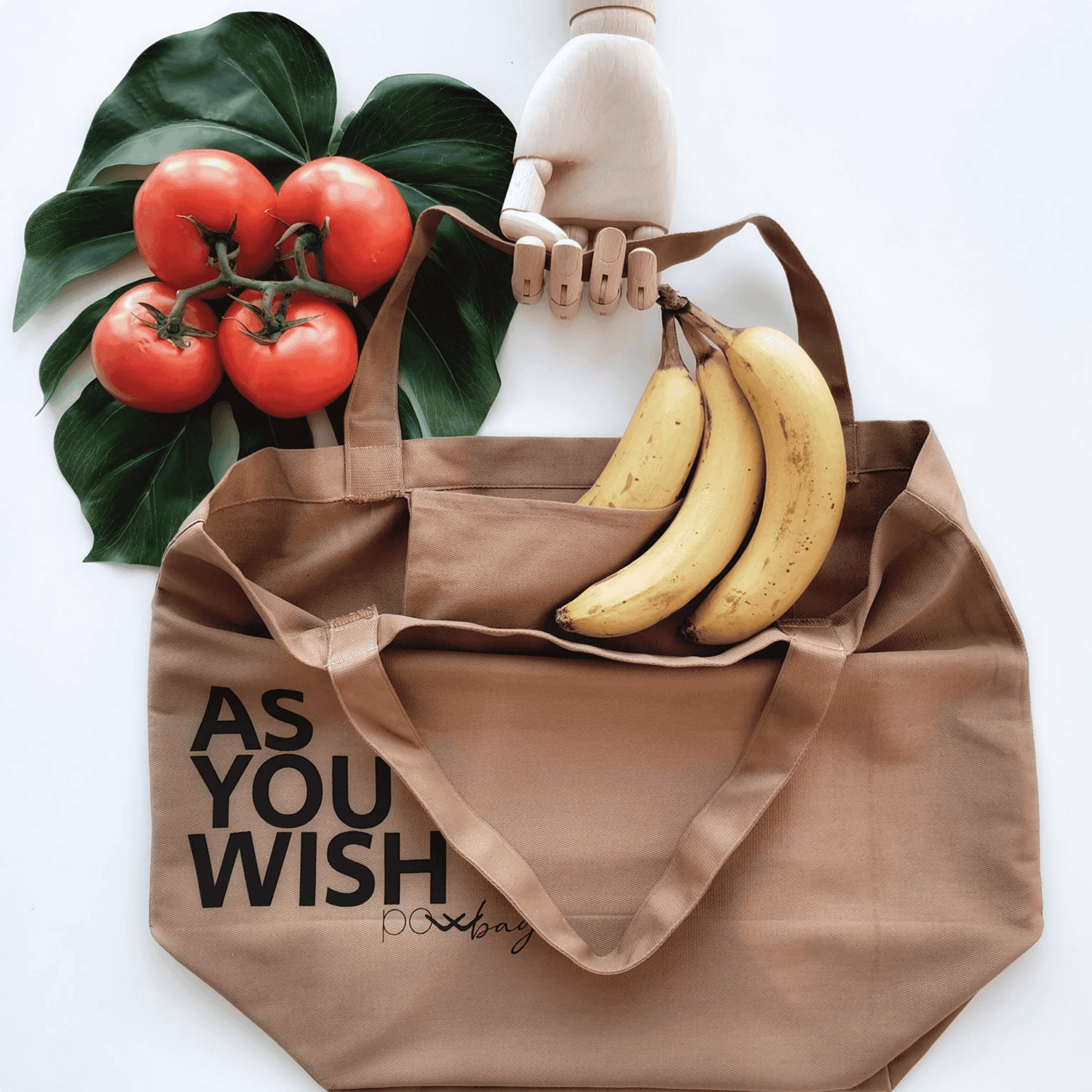 AS YOU WISH Cotton Canvas Tote Bag with UV Print and Inner Pocket"